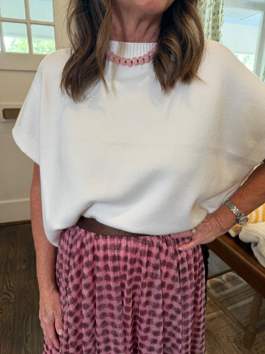 Ivory Drop Shoulder Sweater
