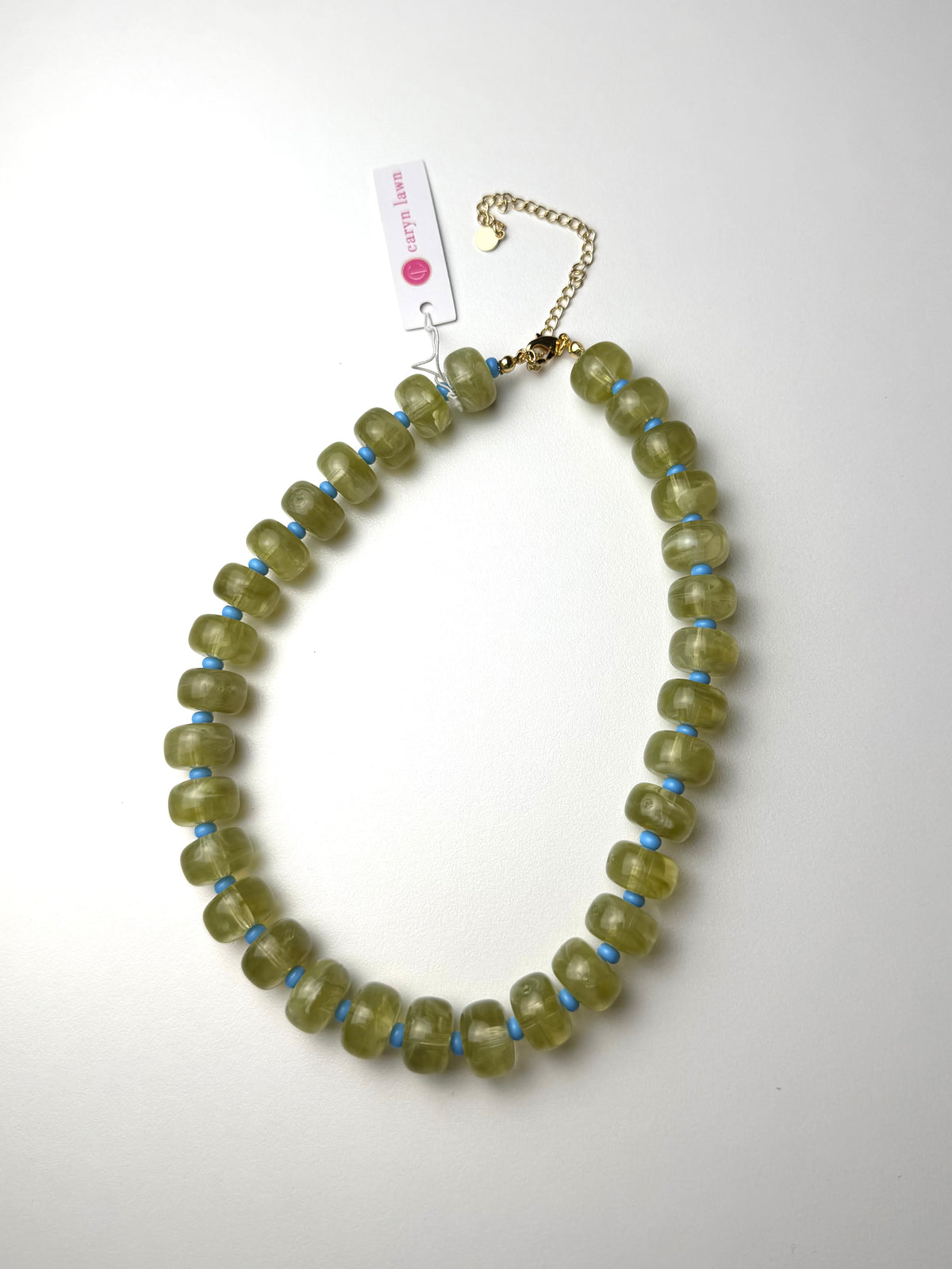 Caryn Lane Green Bead Necklace