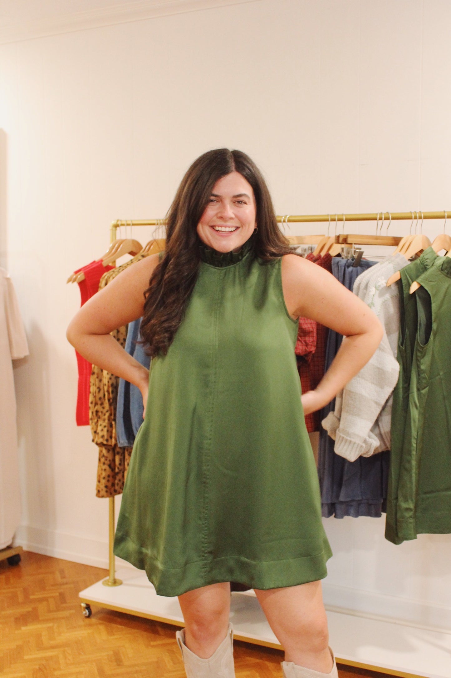 Green Party Dress