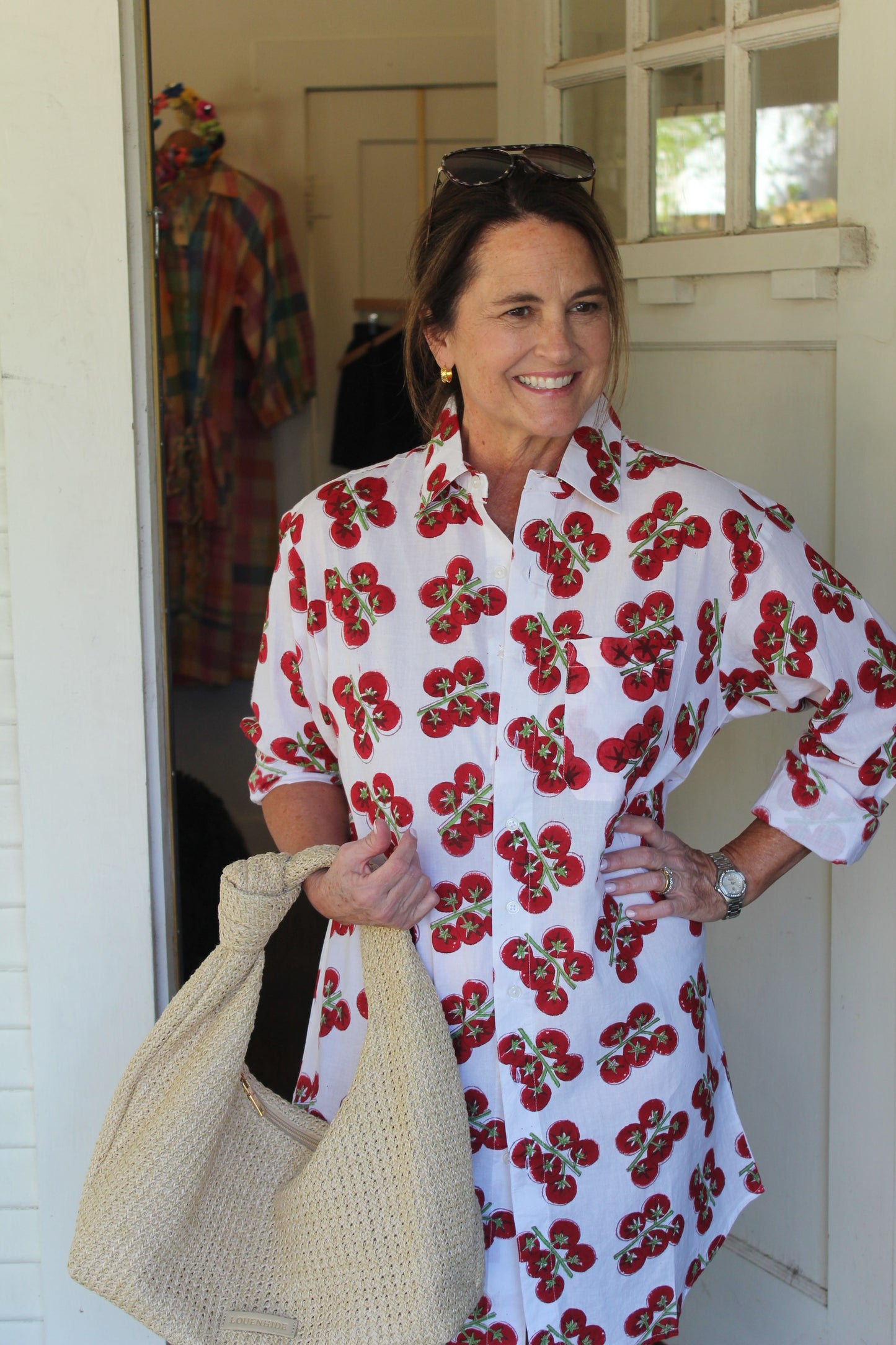 Tomato Shirt Dress