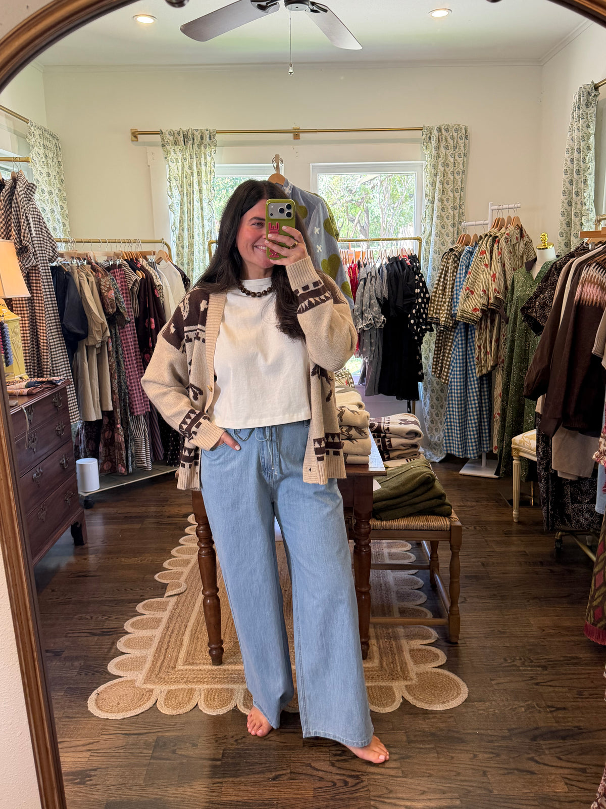 Wide Leg Denim Pants