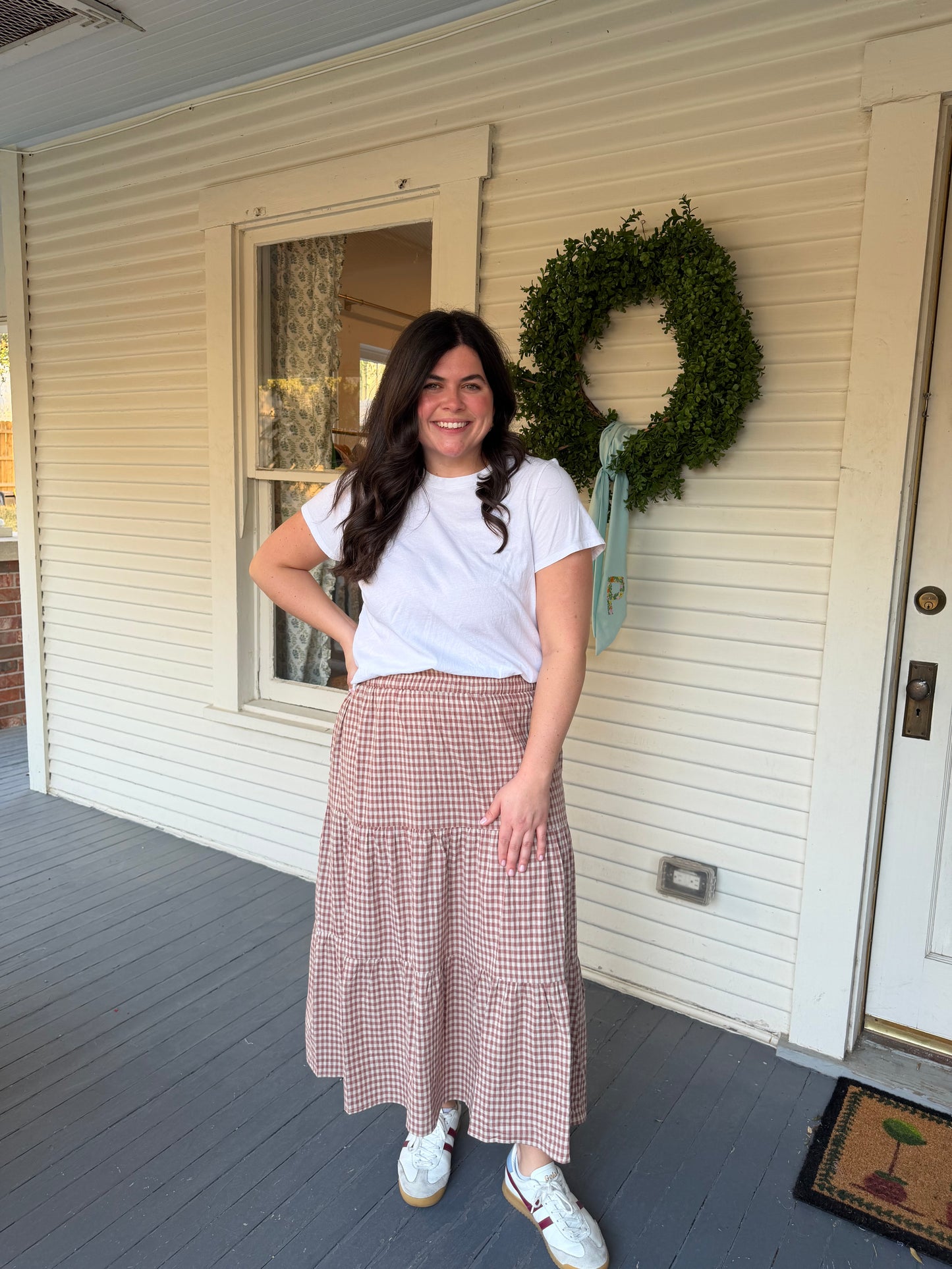 Dusty Rose Midi Skirt