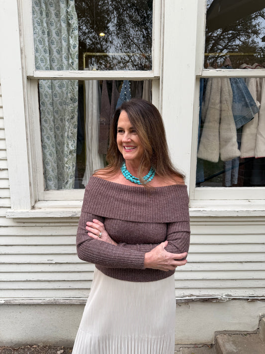 Off Shoulder Sweater