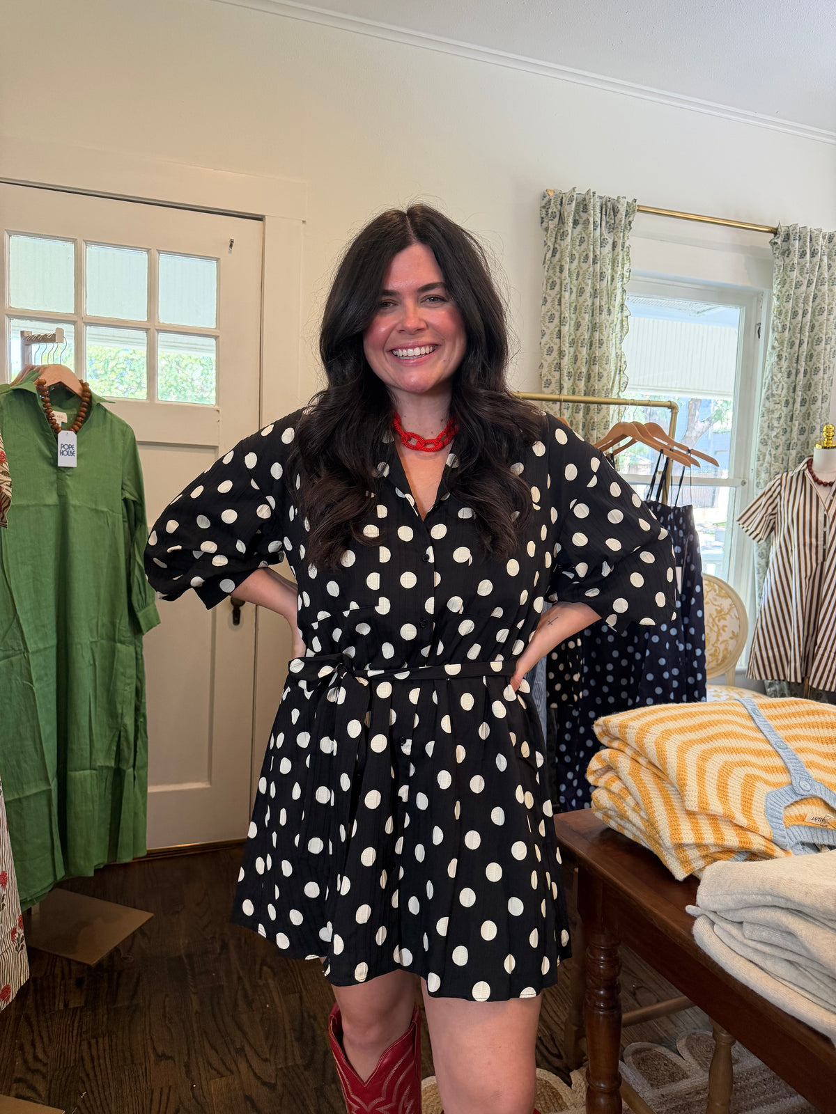 B&W Polka Dot Mini