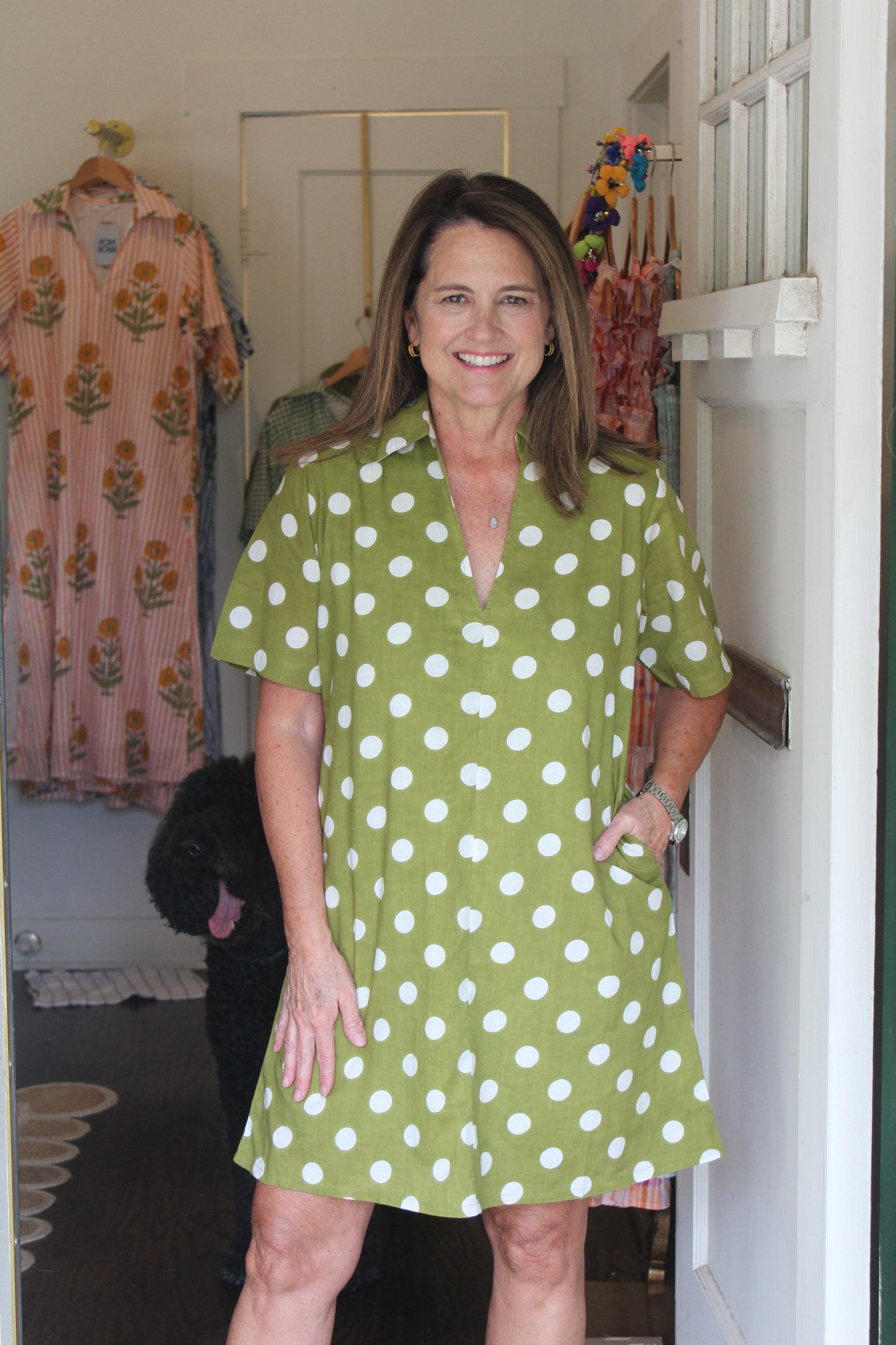 Green Polka Dot Mini