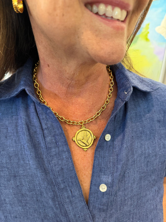 Gold Duck Necklace