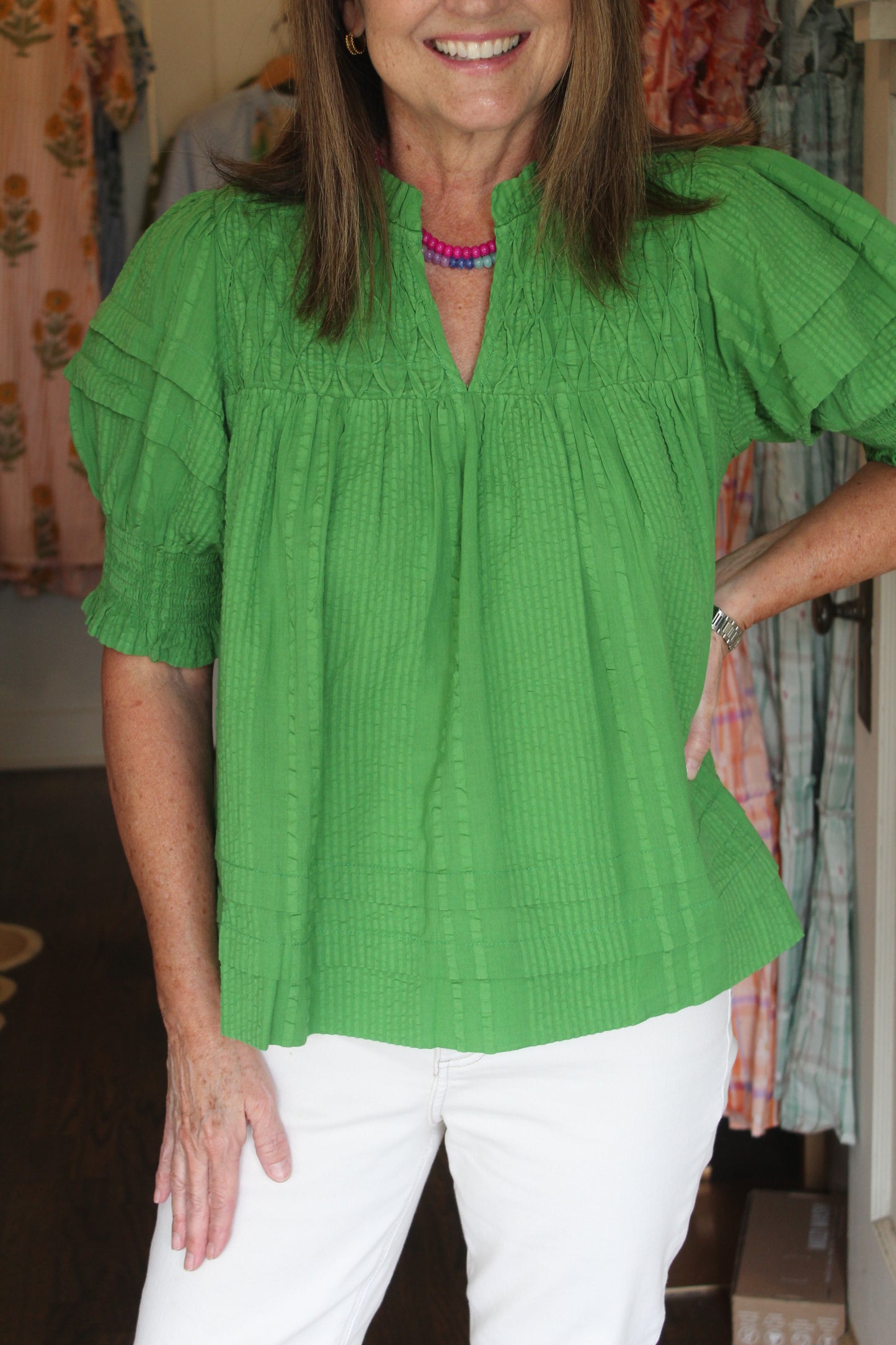 Masters Seersucker Top