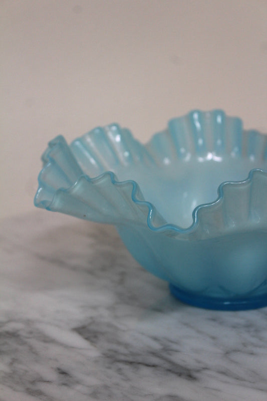Blue Fenton Glass Bowl