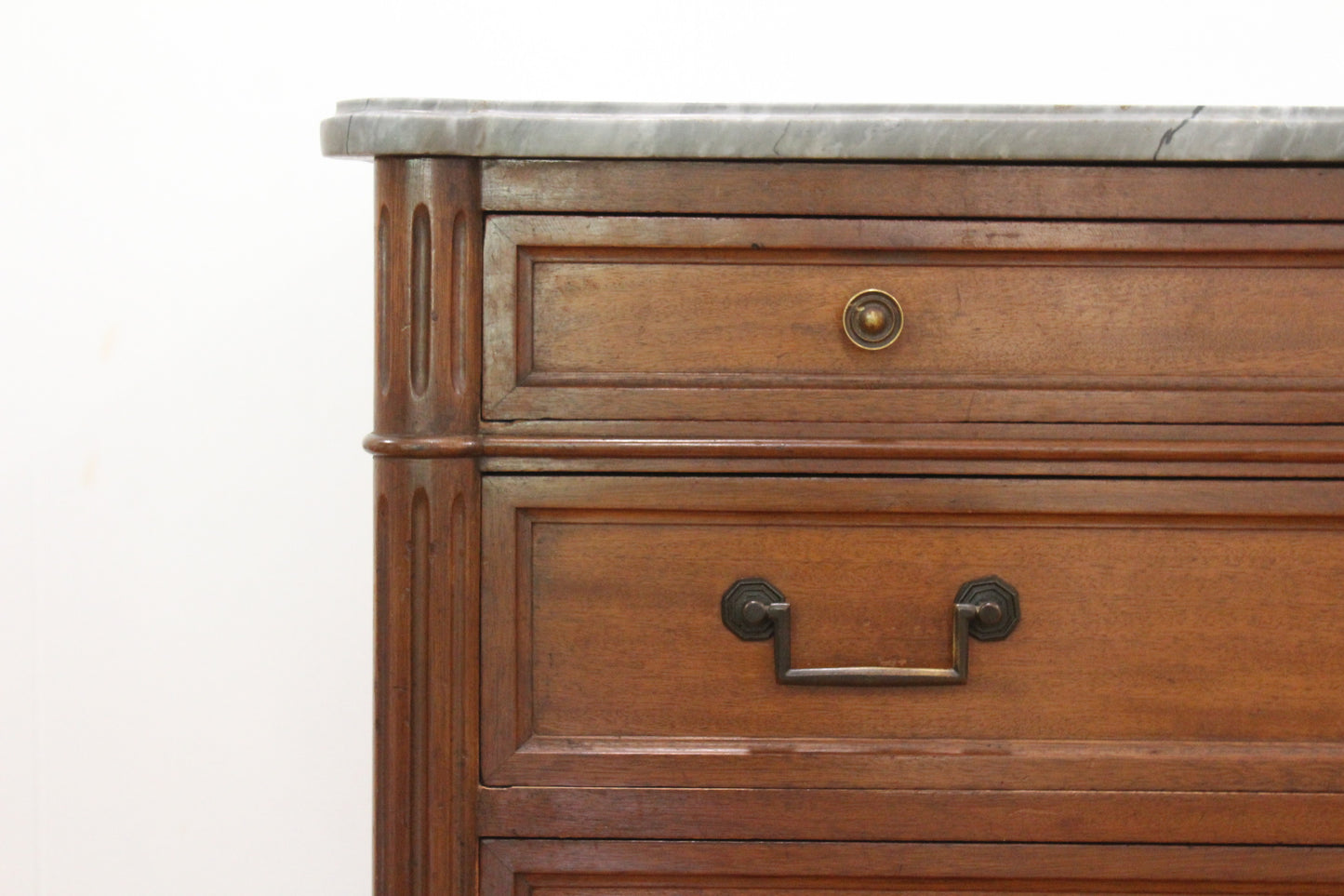 4 Drawer, Vintage Louis Marble Top Chest